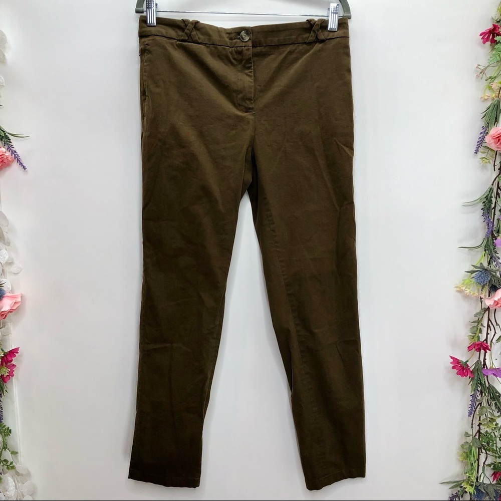 Lacoste olive green slim leg pants